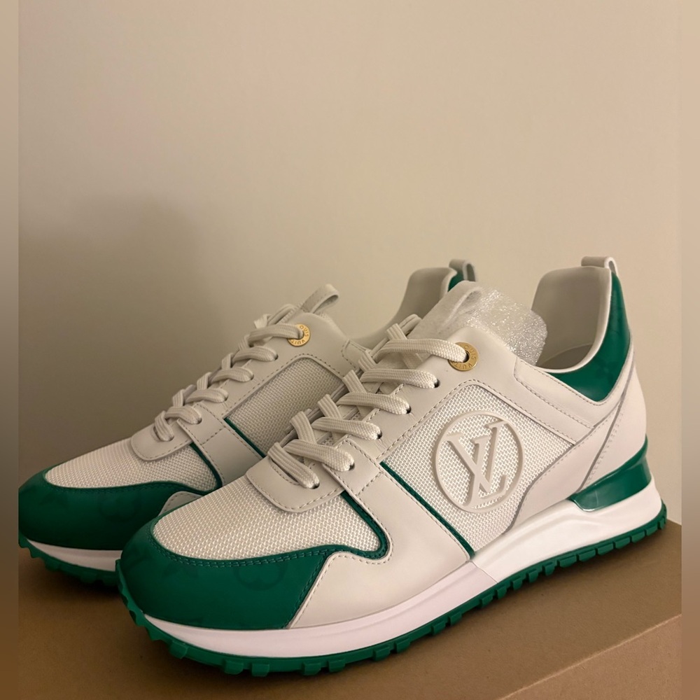 Louis Vuitton Women’s Sneakers in White and Green